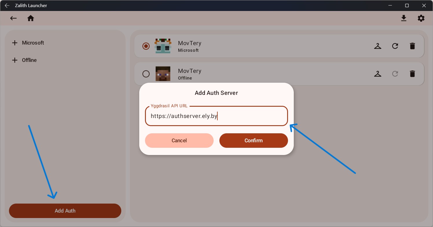 Enter Yggdrasil API URL